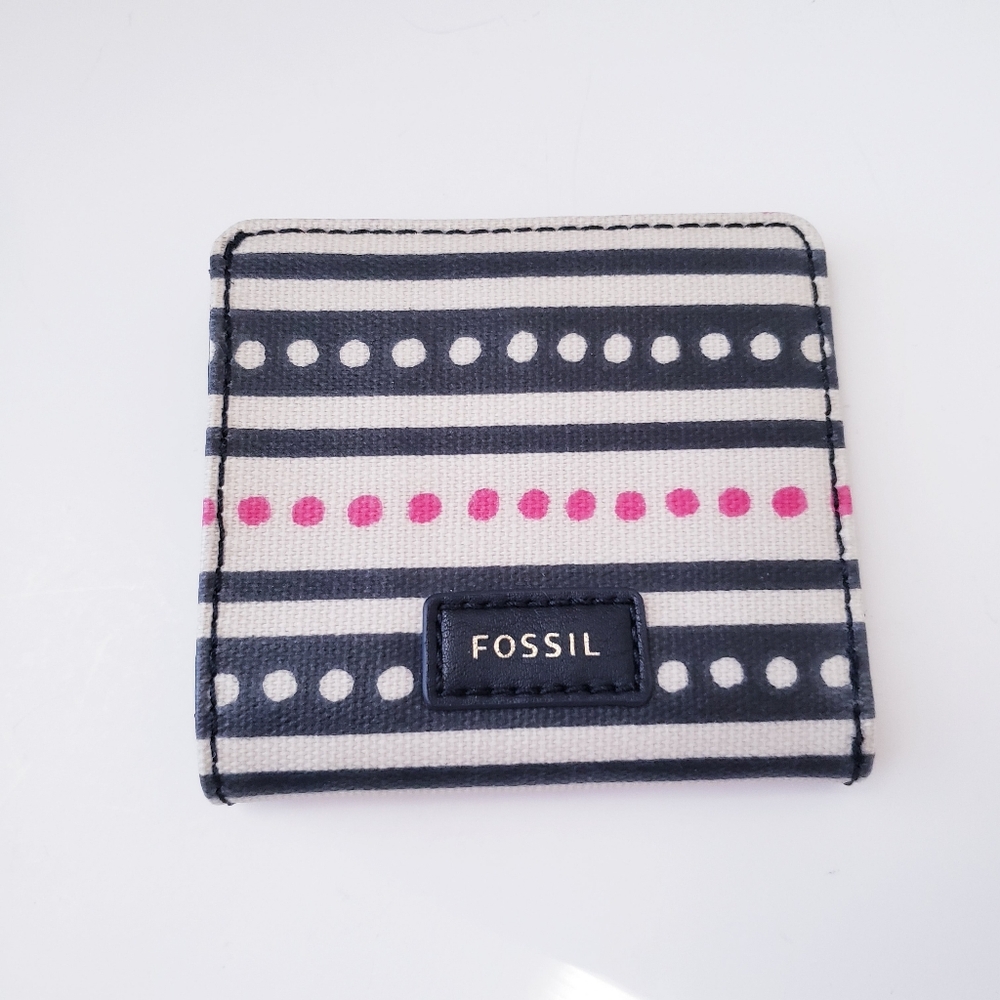 Fossil Black White Small Wallet